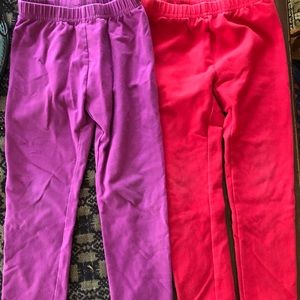 Two pair Hanna Andersson girls leggings.